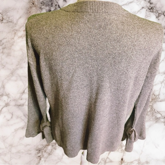 Madewell ‘Tie-Cuff Pullover Sweater’ in “Heather Medium Grey” Size XS - Picture 10 of 16